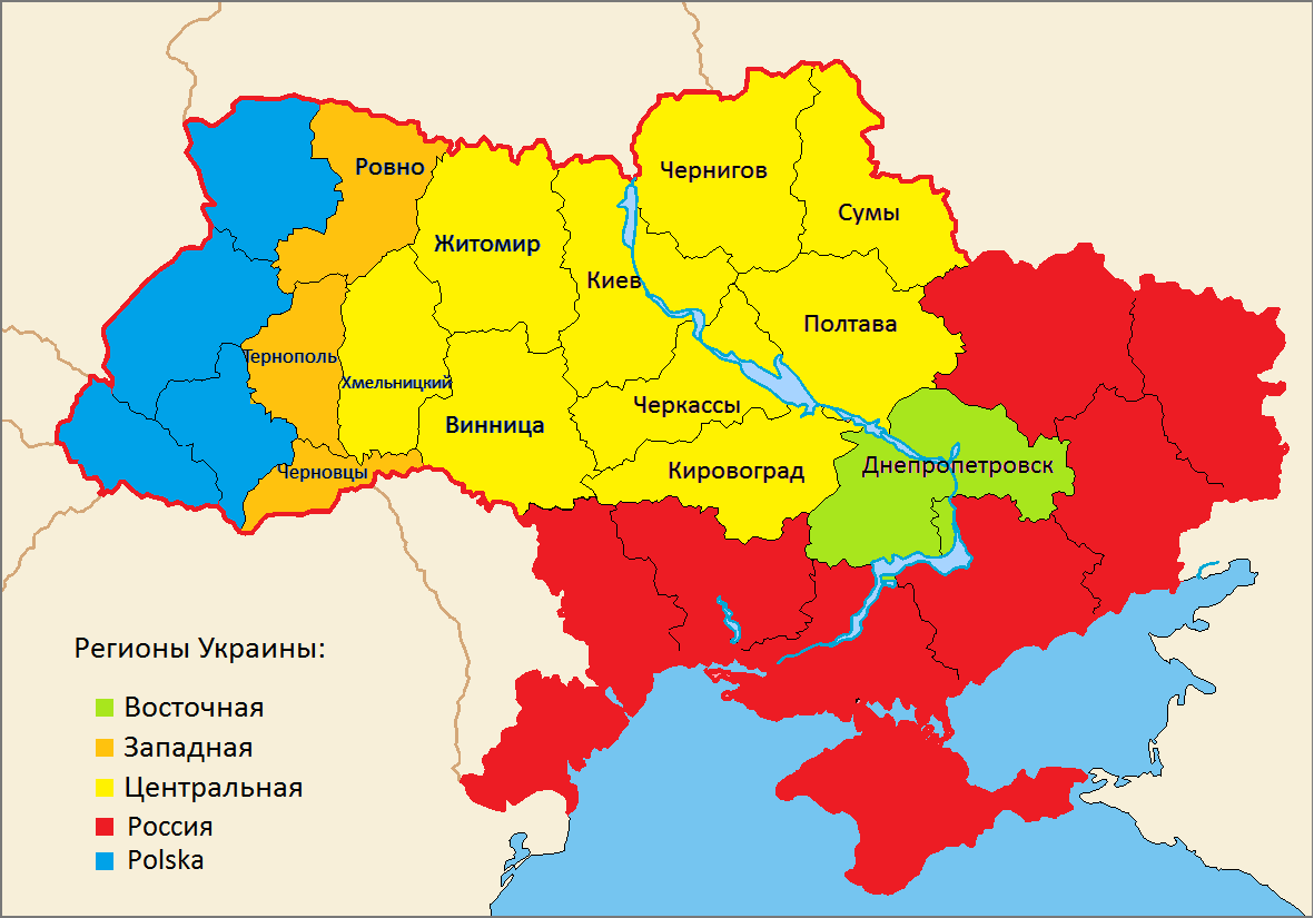 Граница польши и украины карта