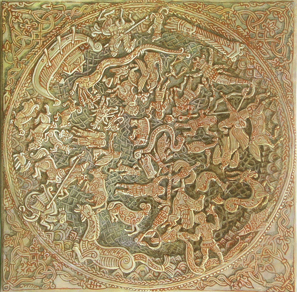 Звёздное небо. Коло Сварога. Рис. М. Преснякова.