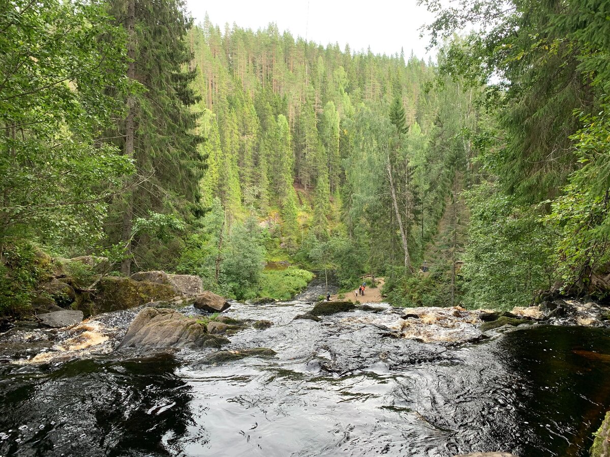 Фото первого водопада (вид сверху)