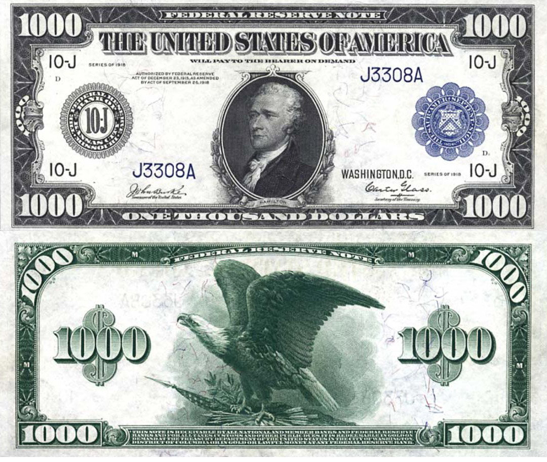 купюра 10000 долларов сша