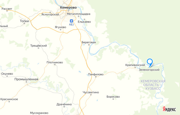 Карта будущего крапивинского водохранилища
