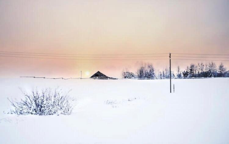 📍 Восходящее солнце в Хаапалампи.