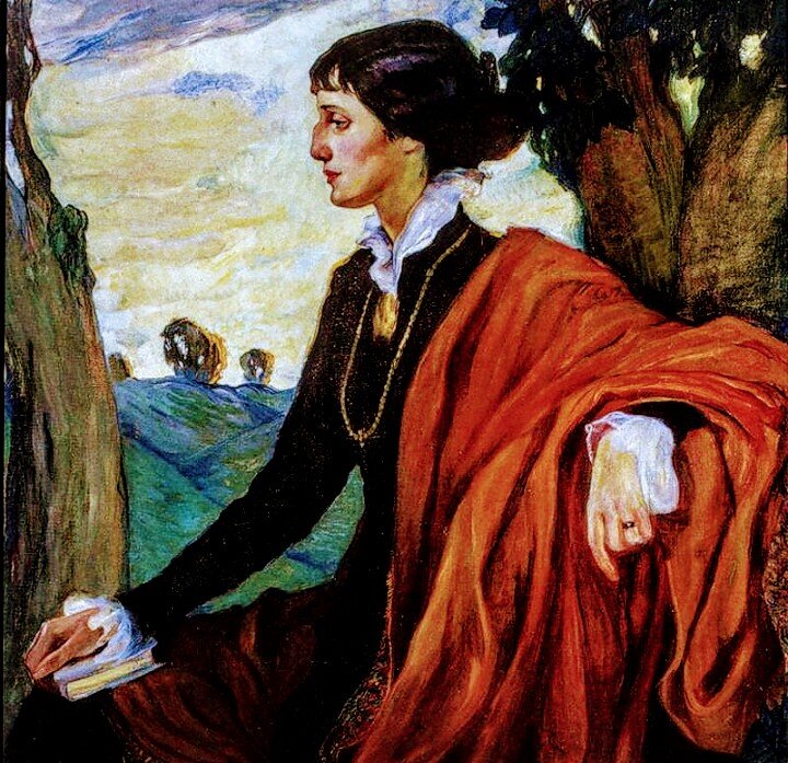 А. Ахматова 1914г. Худ. Ольга Делла-Вос Кардовская 