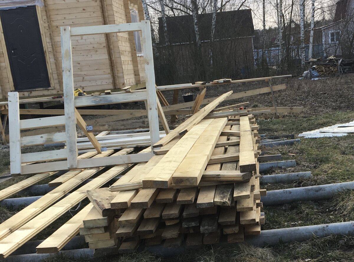 Сборка временного крыльца