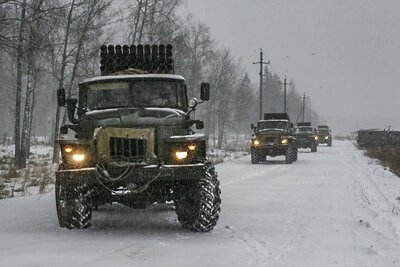    Колонна РСЗО "Торнадо" ВС РФ © Telegram-канал Минобороны России