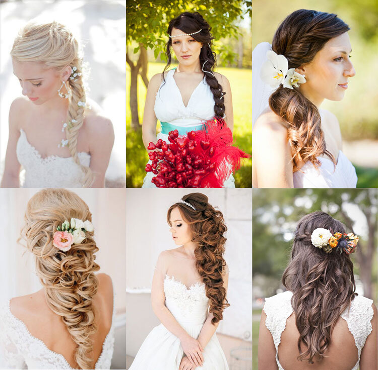 5 модных тенденций свадебных причесок 2023 на волосы средней длины с фото-идеями