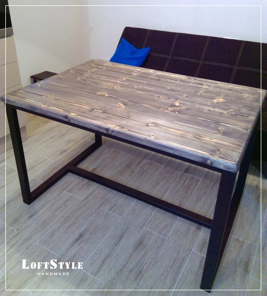 кухонный стол в стиле loft