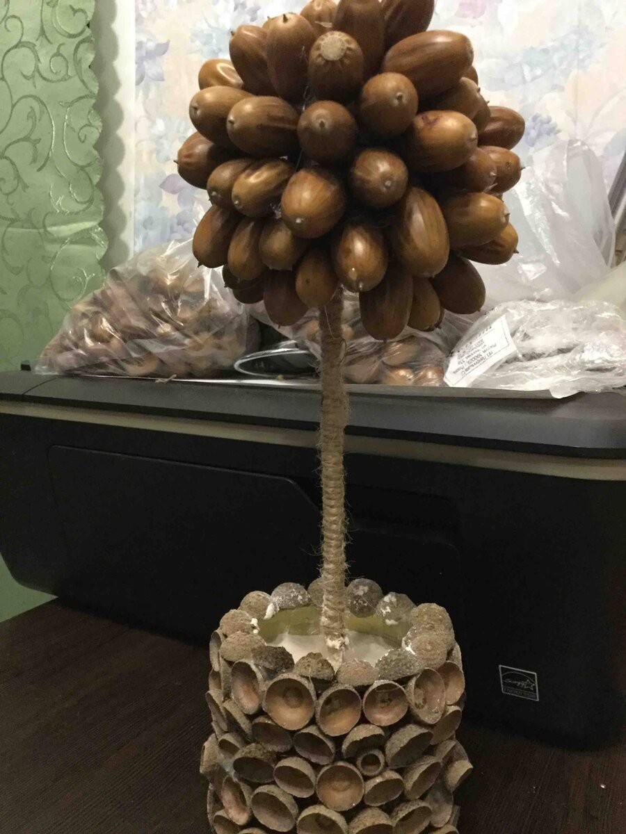 Поделка из желудей в садик