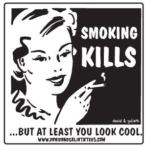 В моду быстро вошла привычка женского курения. Ну, еще бы, женщина, которая курит, до сих пор чувствует себя «кошкой, которая гуляет сама по себе» и женщиной-вапм в одном лице (особенно когда по утрам легкие от кашля наизнанку, или желтые зубы, или кожа как у печеного яблока…). Жаль только, что эта привычка так прочно затесалась в культуру молодежи. Ладно бы старые и мудрые гуцулки в Карпатах, которые традиционно курят трубки и собирают лекарственные травы. Но ведь сейчас курят девчонки! Причем, что ужаснее всего, это модно!