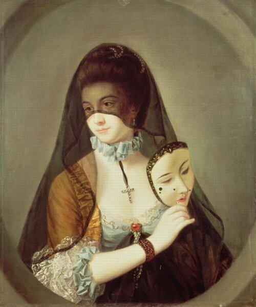 "Прекрасная монашка снявшая маску", Генри Морланд, сер. XVIII в., из коллекции музея Лидса
