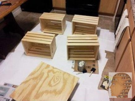 своими руками, для дома, лайфхаки, самоделки, столик из ящиков, всё по полочкам