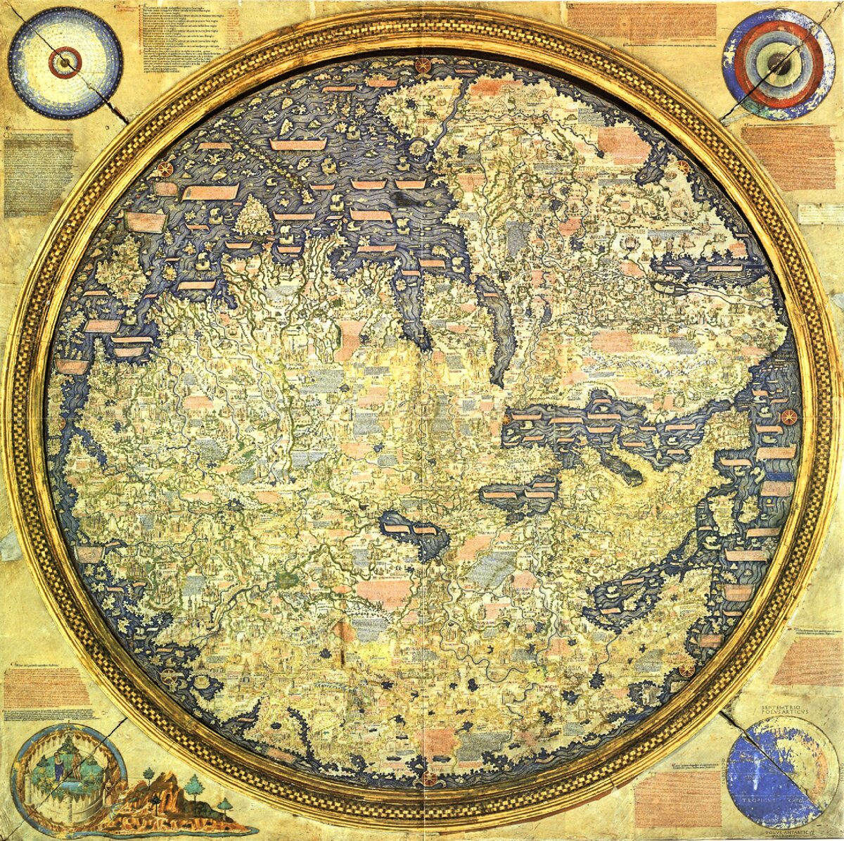 Карта мира Фра Мауро. 1450-е.
