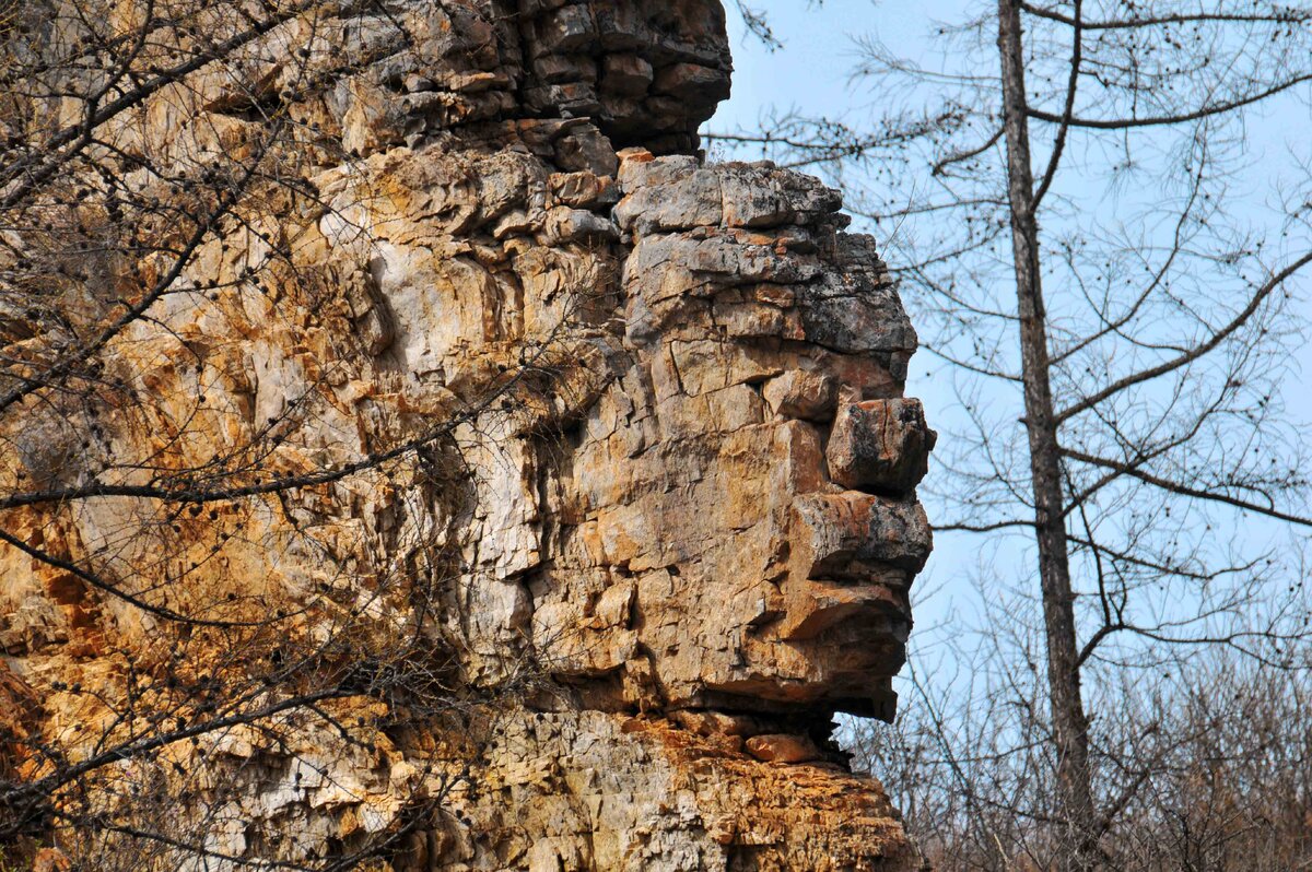 Каменный лик  долины  реки Бийка