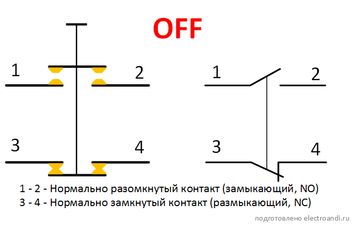 Реле электрическое с замыкающим контактом схема