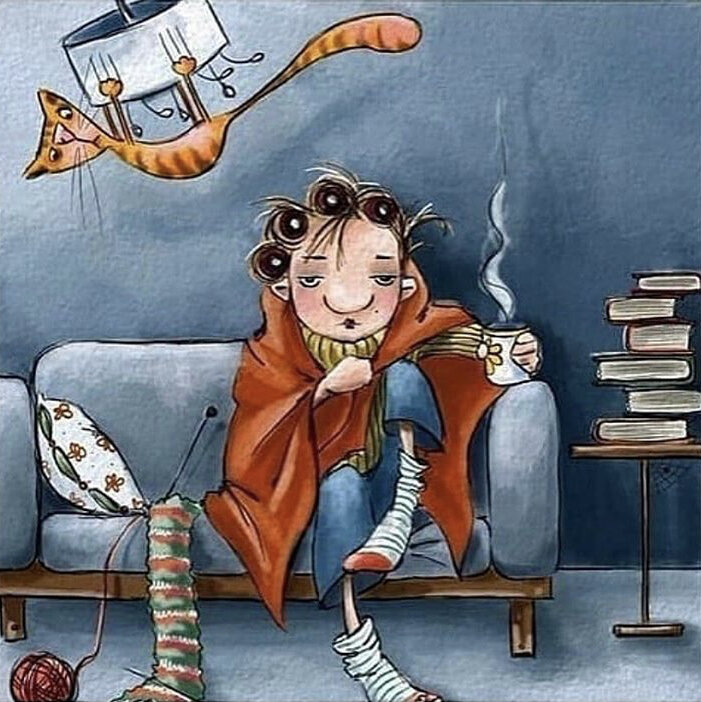 Бывают дни, когда лучшее платье - одеяло, а лучшая компания - тишина.