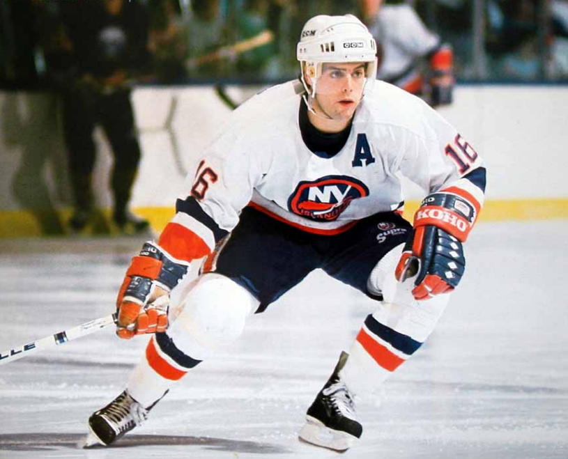 21 ноября 1987. ПЭТ Лафонтэн. Pat Lafontaine хоккеист. Lafontaine NHL Islanders. Pat Lafontaine травма.