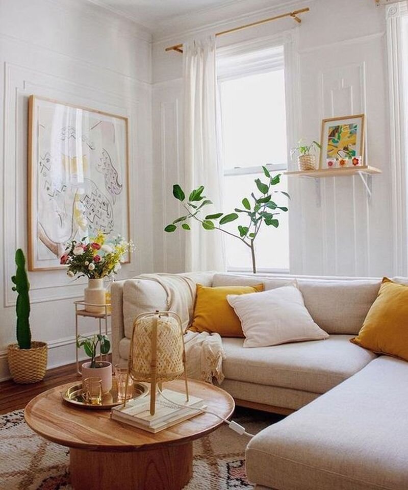 Интерьер гостиной в современном стиле. Обустройство зоны отдыха.