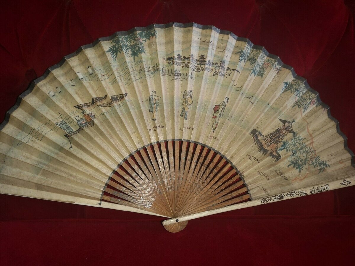 Японский веер 1890 г.