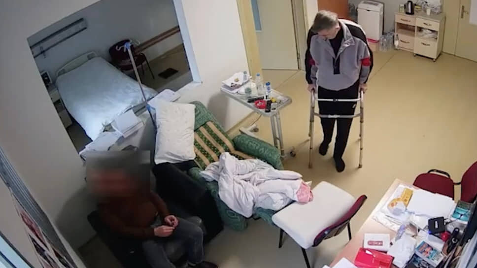Фото: кадр видео📷Михаил Саакашвили в больнице