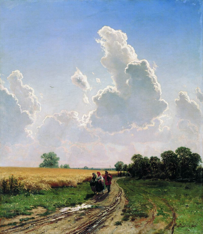 Полдень. Окрестности Москвы. Братцево. 1866. Холст, масло. 65x56 см
