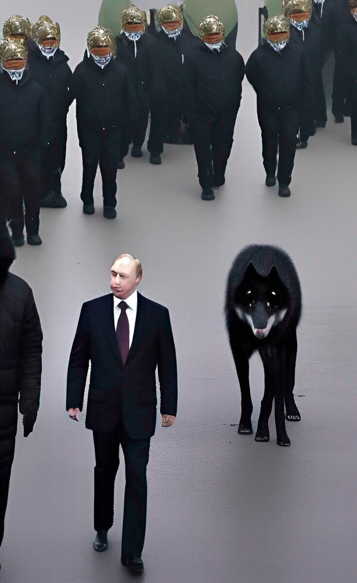 нейросеть по запросу "Стая и Путин"