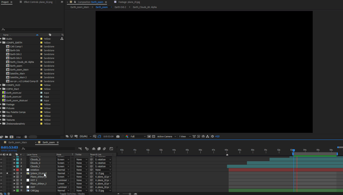 Компоузинг самолета с конденсационным следом. ©Александр Самолюк