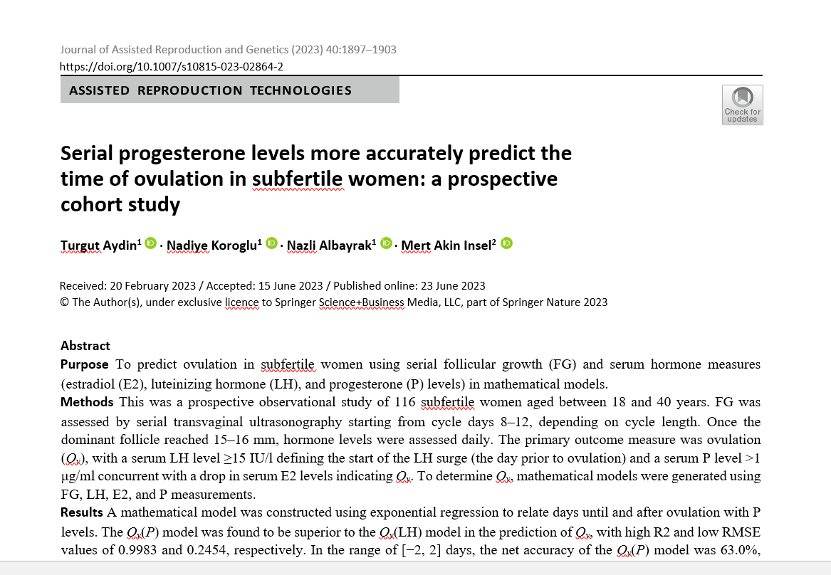 Journal of Assisted Reproduction and Genetics (2023)/ Published online: 23 June 2023.