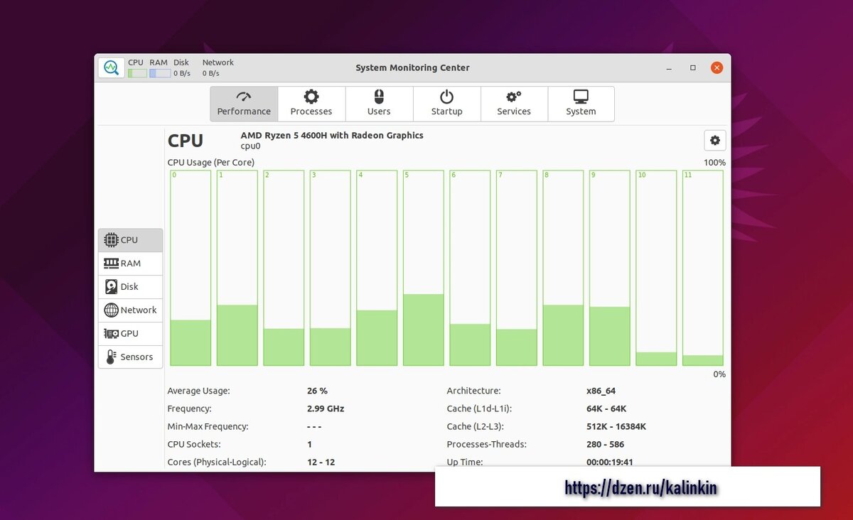 Центр мониторинга системы