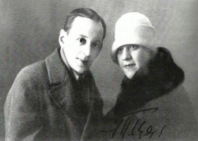 Композитор Борис Фомин (1900-1948) и Тамара Церетели, первая исполнительница "Дорогой длинною"