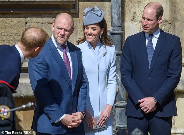 Счастливая Кейт Миддлтон присоединилась к Гарри и Уильяму в День рождения королевы