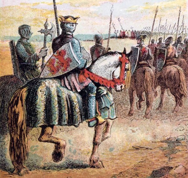 Роберт II Кроткоуди был готов пообещать все свое наследие - большое княжество Нормандия - принять участие в крестовом походе. На этой иллюстрации Иосифа Мартина Кронхейма 1868 года мы видим изображение этого правителя во главе его армии в Палестине (общественное достояние).