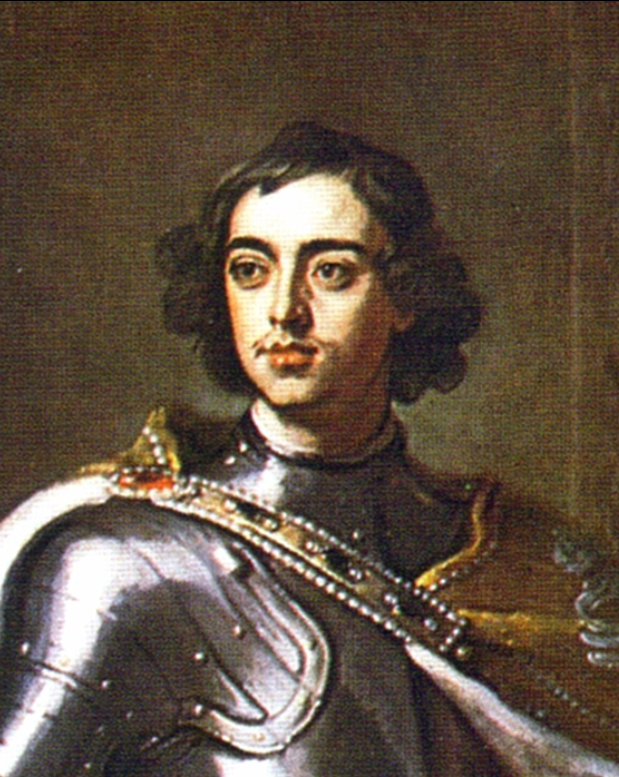 Фрагмент портрета русского царя Петра I. 1698 г. Худ. Г. Кнеллер.