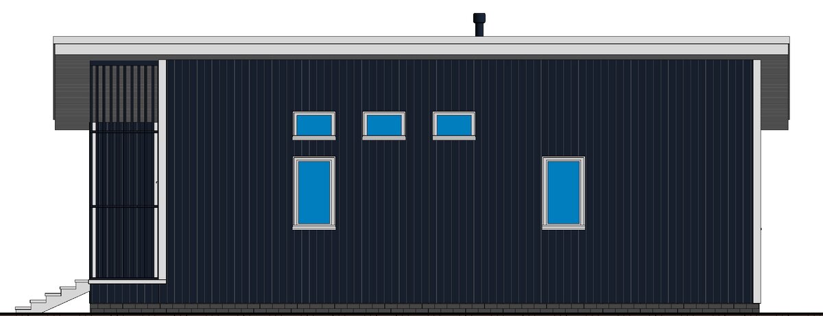 Фасад в осях А-Д