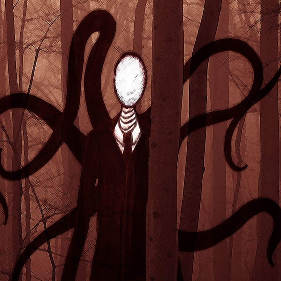 Арт, на котором изображен Слендер