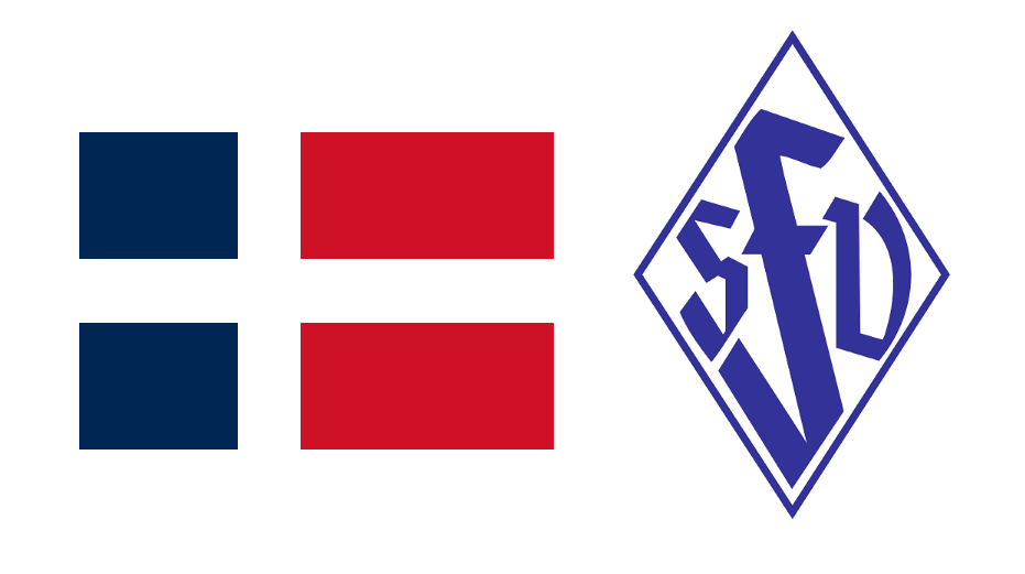 Флаг Протектората Саар и Эмблема Саарского футбольного союза