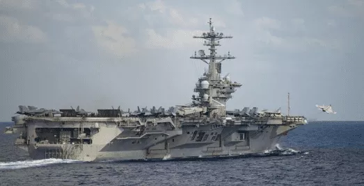 Корабль с 4000 экипажами в настоящее время находится на Гуаме в Тихом океане. 
