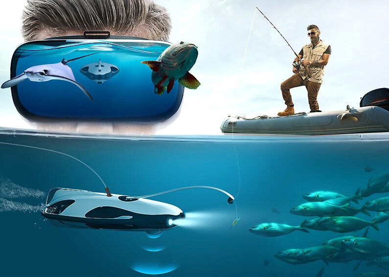 Дополнят восприятие картинки с подводного дрона PowerRay очки виртуальной реальности, которые также позволят управлять роботом, просто двигая головой.