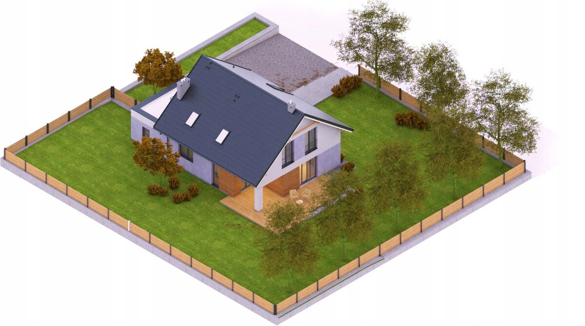 Пример дом на участке.