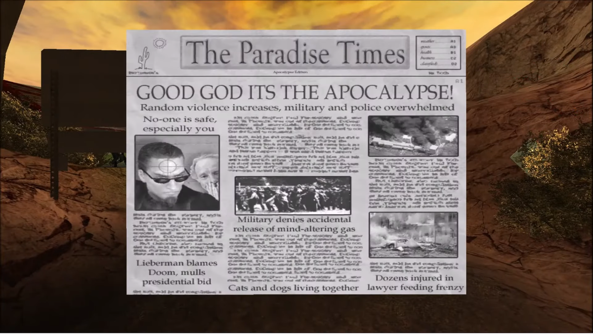 Вечер пятницы в городе Парадайз. Кошки падают с неба, люди убивают друг друга, в торговом центре Гари Коулман и Кротчи устравивают гладиаторские бои!