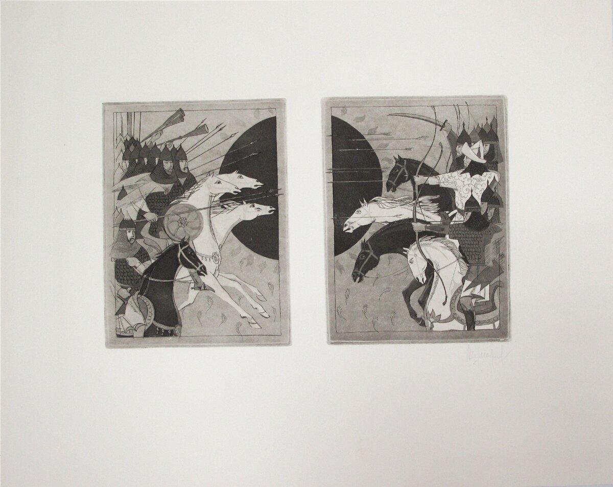 Куликовская битва. Русские. Татары. А. Д. Шмаринов, 1977-1978 гг. Из фондов ГМЗ "Куликово поле"