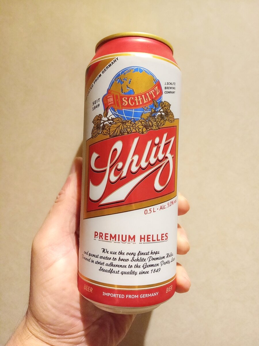 Шлиц хеллес. Schlitz Premium helles / шлиц премиум Хеллес (светлое фильтрованное).