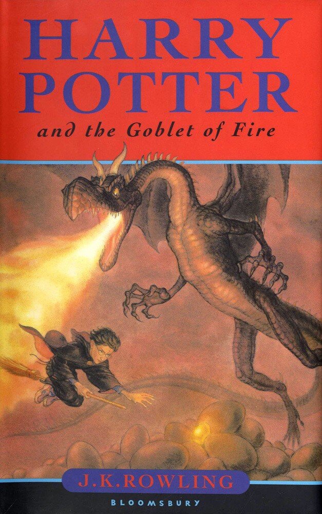 Обложка первого английского издания книги Джоан Роулинг «Гарри Поттер и Кубок огня». Лондон, 2000 год