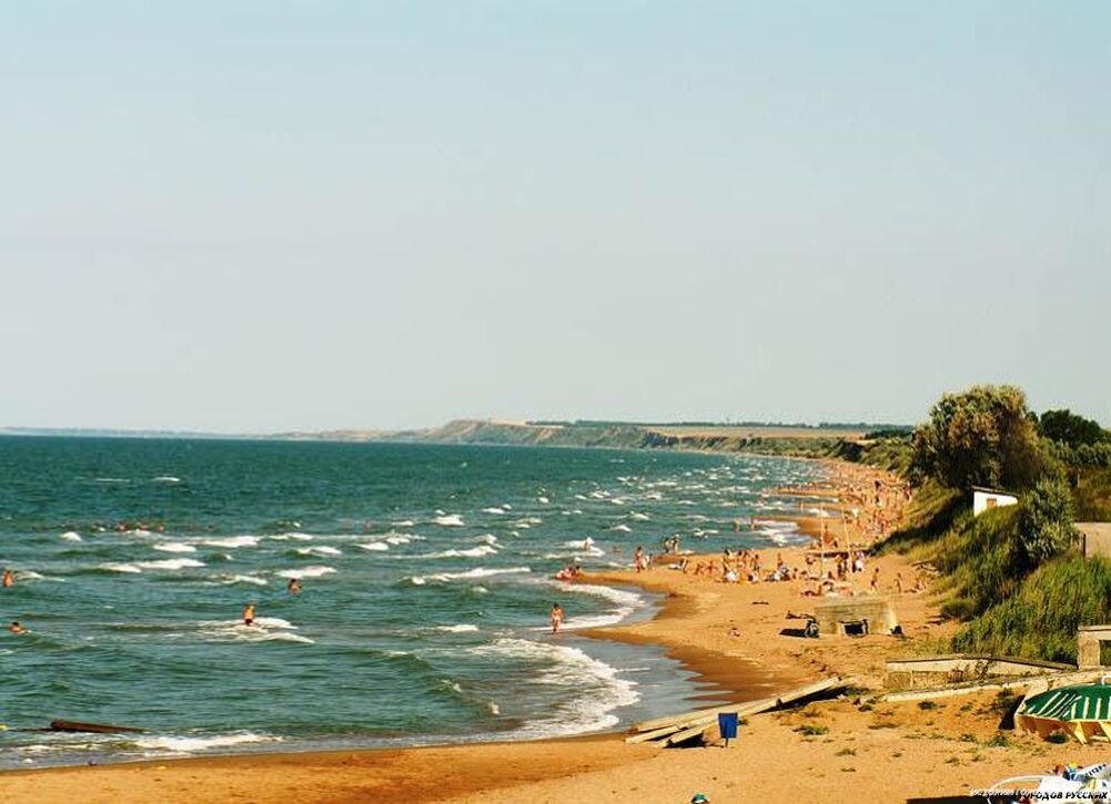 Фото пляжа в кучугурах азовское море