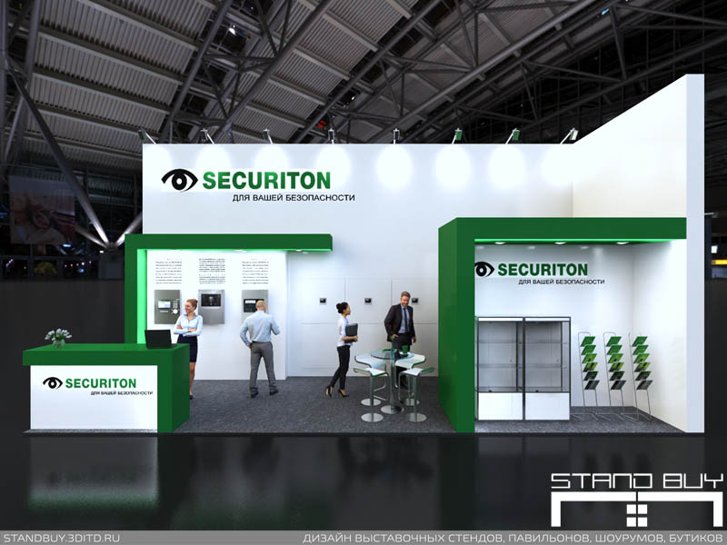 Проект выставочного стенда компании Securiton. Архитектор - Павел Сапов.