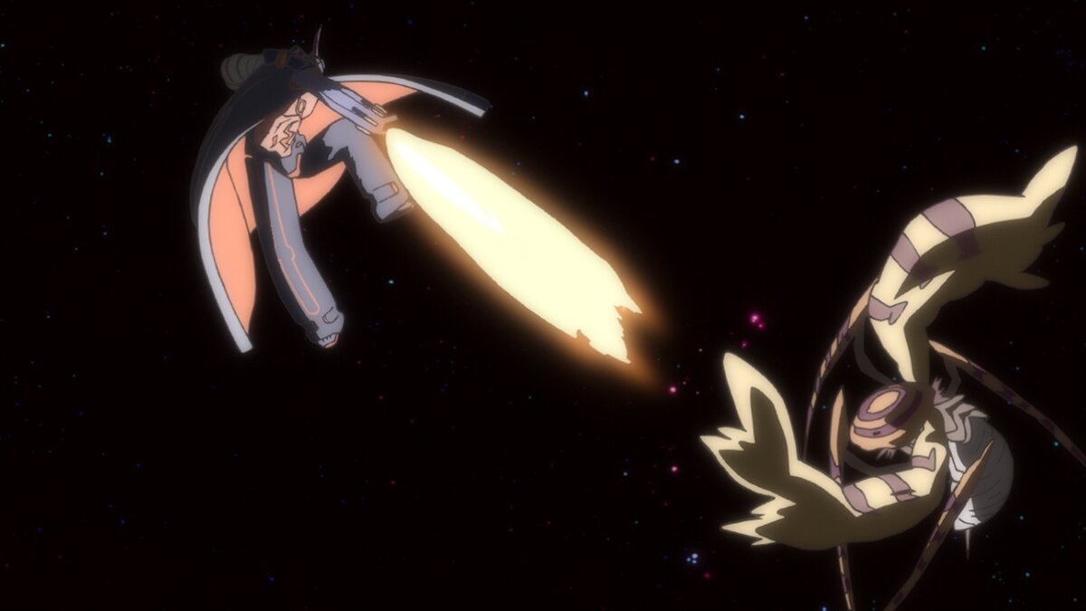 Бастер-машина против космического чудовища.