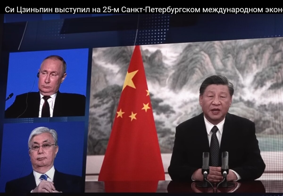 Си на 25-м Санкт-Петербургском международном экономическом форуме.