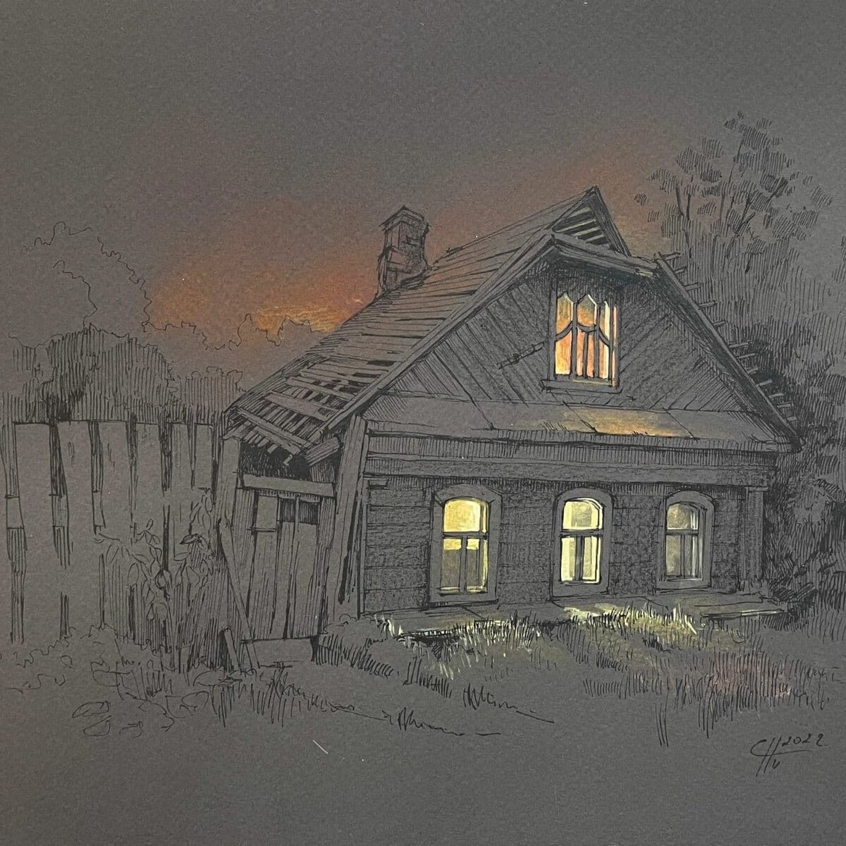 Художник Александра Чу, работа для урока "Свет внутри" 