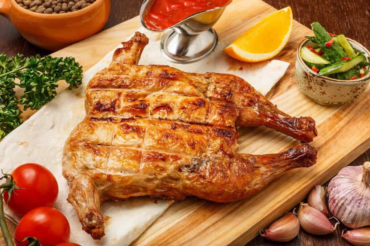 ЦЫПЛЕНОК ТАБАКА ПО РЕЦЕПТУ СТАЛИКА ХАНКИШИЕВА