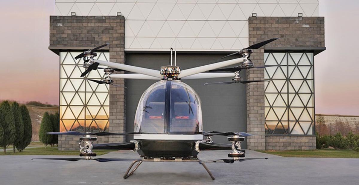 Опытный образец беспилотного аэротакси "Hi-Fly" компании "Транспорт будущего", 2022 год