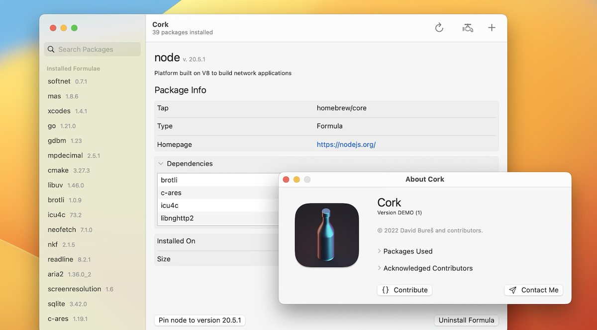 Cork – графический интерфейс для работы с HomeBrew | Apple SPb Event | Дзен